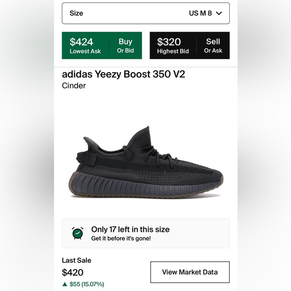 Cinder Adidas Yeezy Boost 350 V2 - Picture 13 of 13